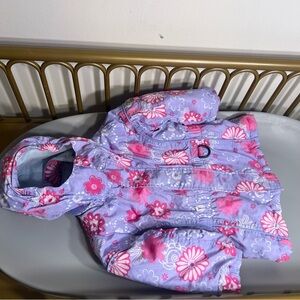 Floral toddler girl L.L. Bean quality winter ski jacket out wear mint condition